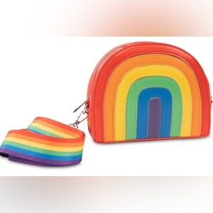 BNWT Tipsy Elves Over the Rainbow Purse Crossbody Strap Red Pride Fun